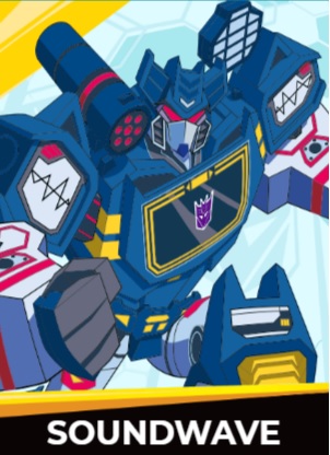 Soundwawe - Transformers cybergverse personaggi robot cartonio animati k2 