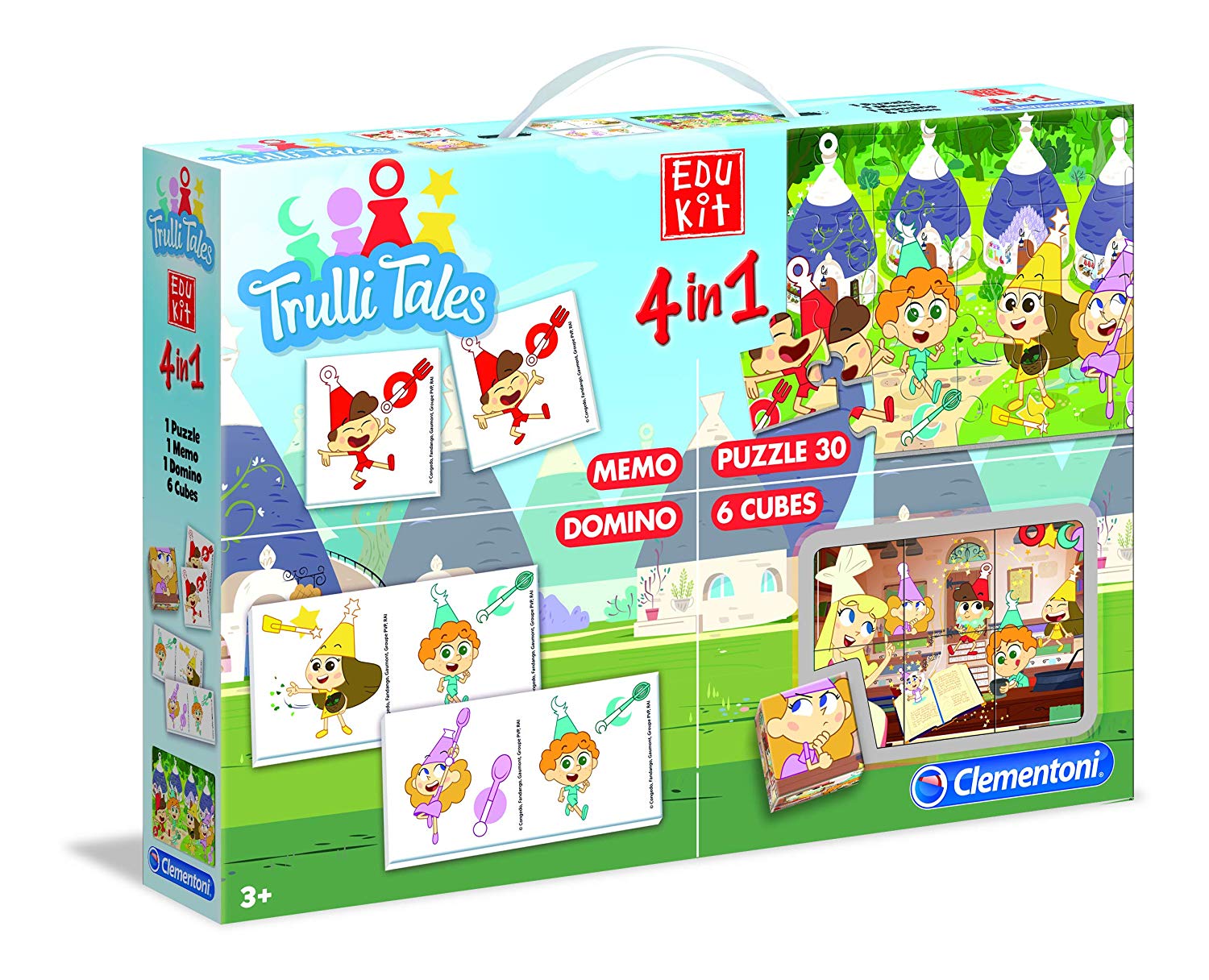 Trulli Tales giocattoli giochi preziosi bambini regali di natale - regalo compleanno - Clementoni- Edukit 4 in 1 Trulli Tales, Multicolore
