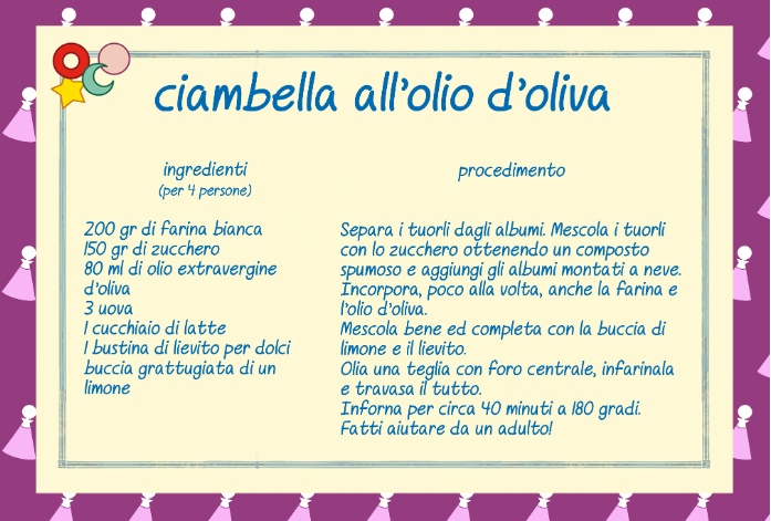 Ricetta Ciambella all’olio dei Trullaleri