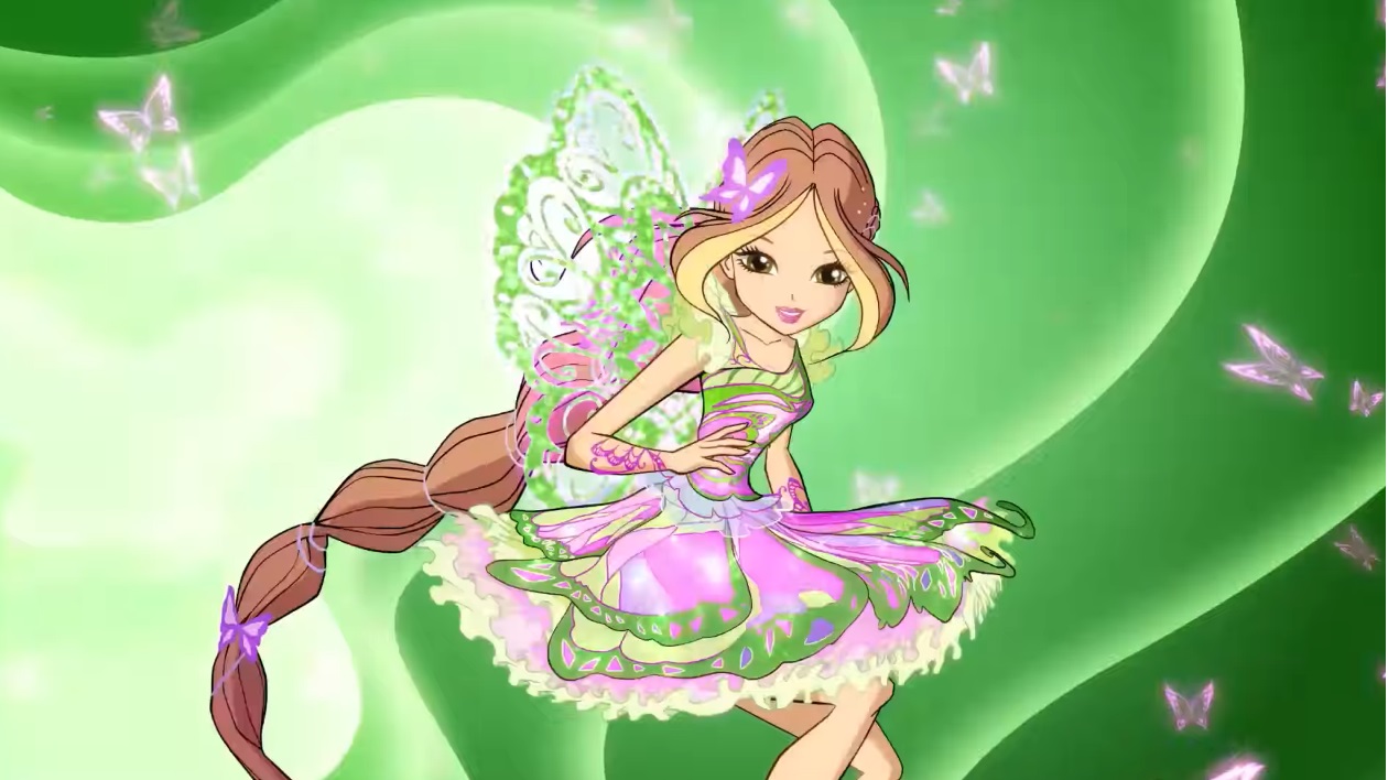 Winx Club serie 8 trasformazione Butterflix Flora - immagini - images 