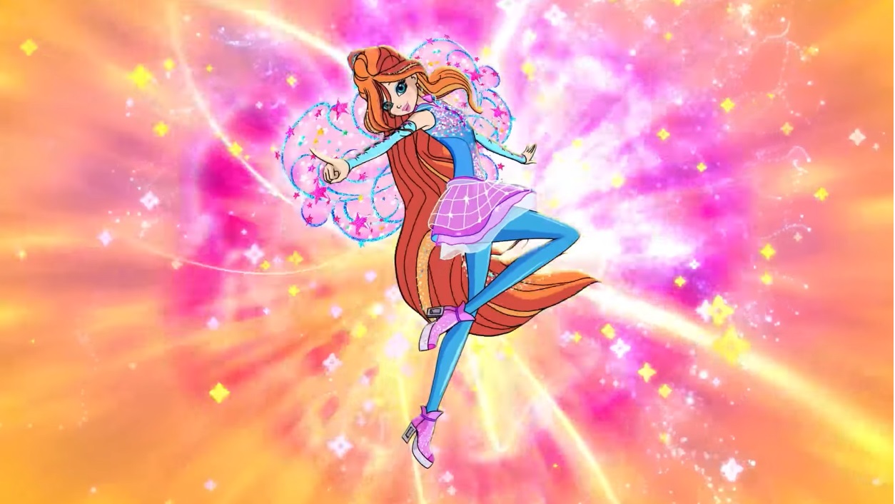 Winx Club serie 8 trasformazione Cosmix Bloom cartone animato Winx rainbow fatine magiche