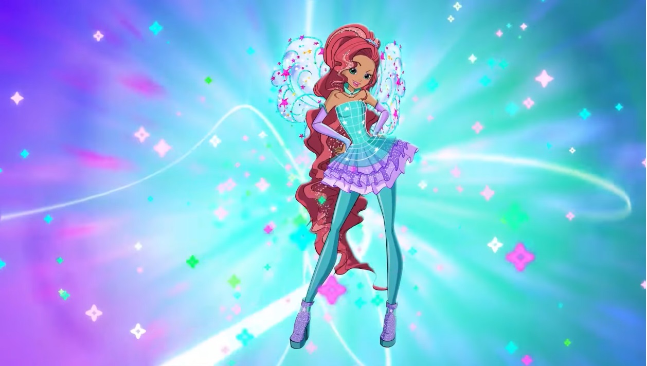 Winx Club serie 8 trasformazione Cosmix Aisha cartone animato Winx rainbow fatine magiche