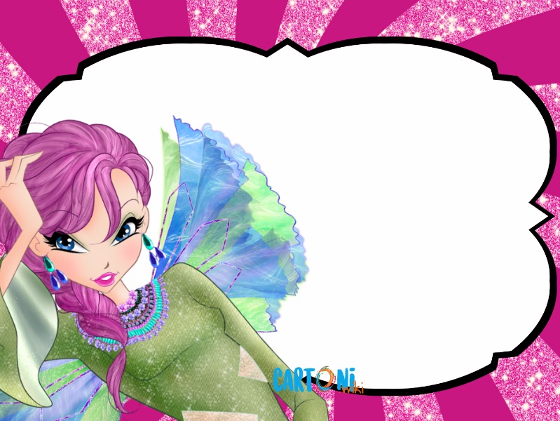 Tecna invito festa compleanno Winx Club