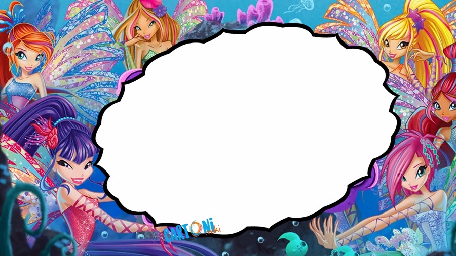 Winx Club Birthday Card template