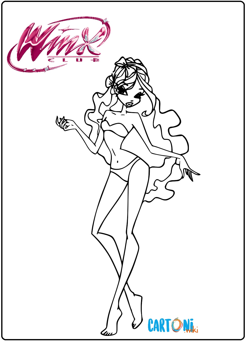 Winx disegnare vestiti e colorare