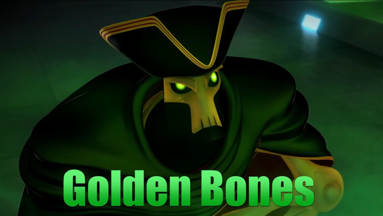 Zak Storm personaggio Golden Bones personaggi cartone animato netflis Dea Kids 