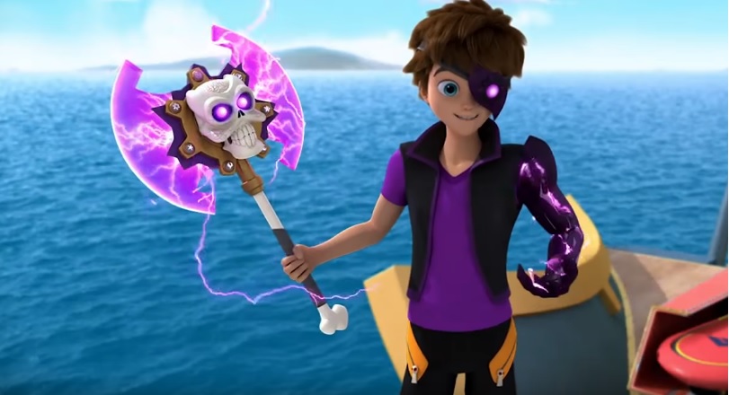 Zak Storm potere fulmine calabrass trasfomazione aeria eye occhio viola poteri fulmini