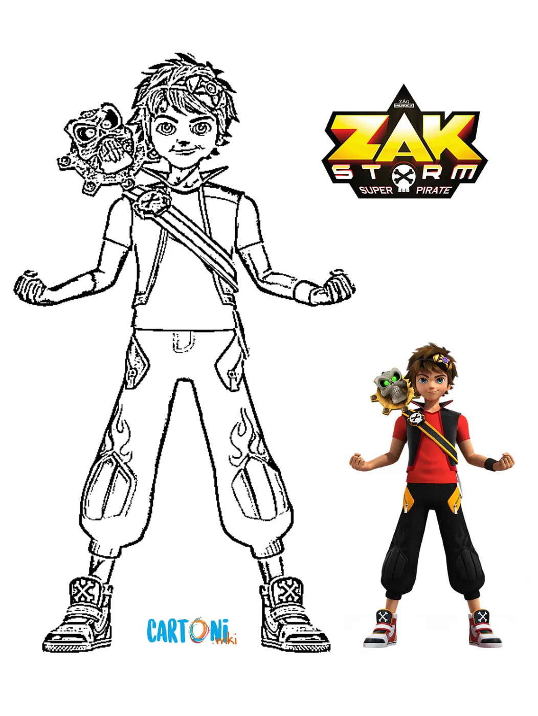 Zak Storm Disegni da colorare