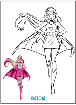 Barbie Super Principessa da colorare  Cartoni animati