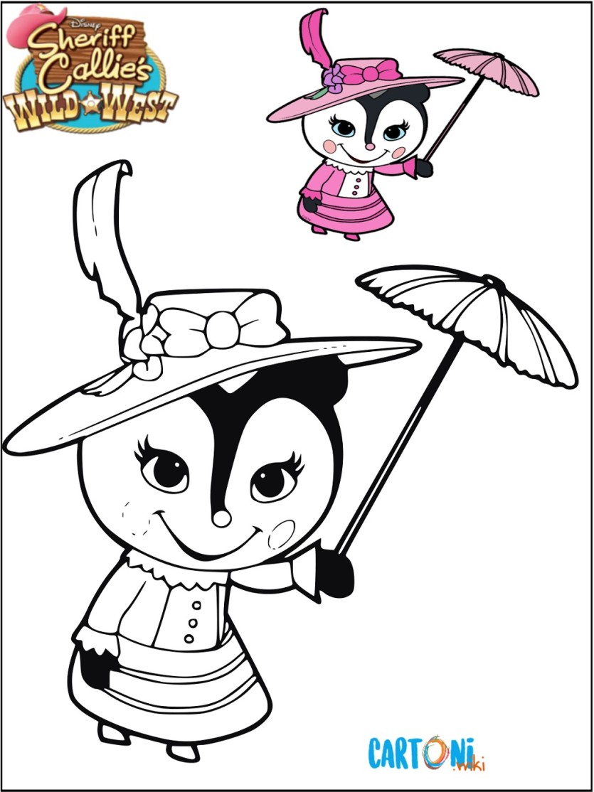 Download Priscilla da colorare di Callie sceriffa del West - Cartoni animati