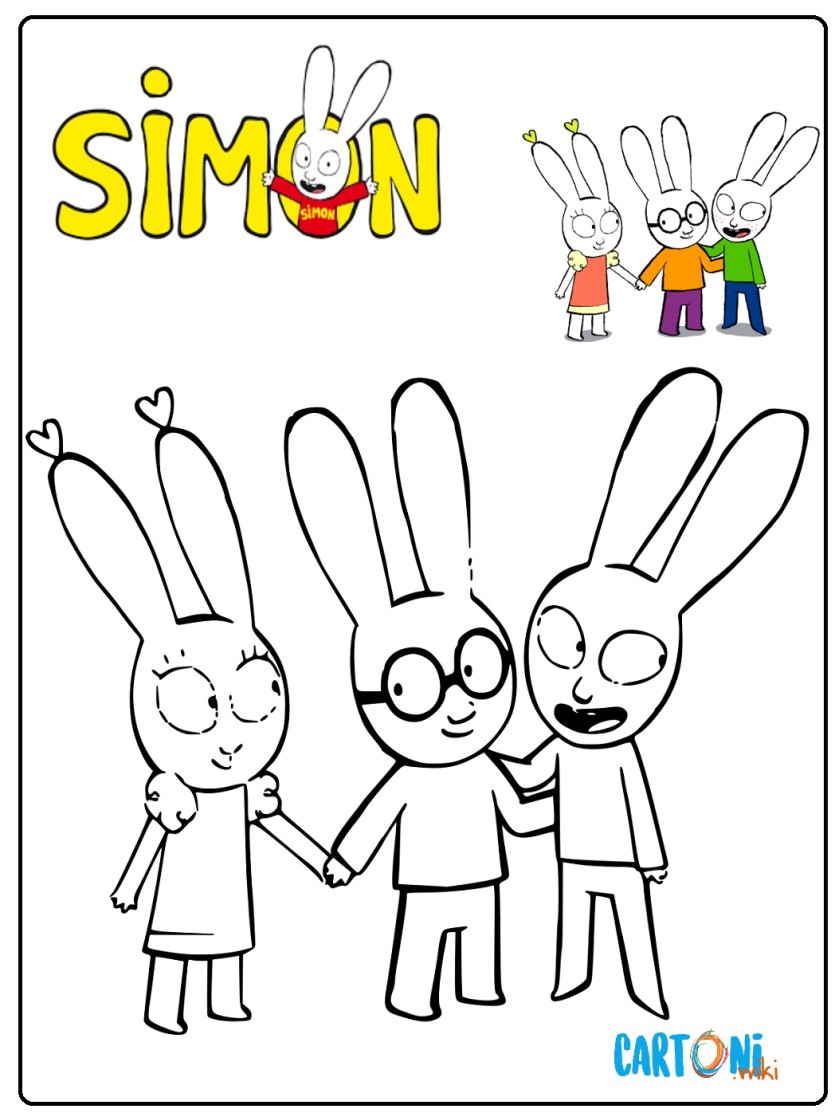 Disegno Simone E I Suoi Amici Da Colorare Cartoni Animati