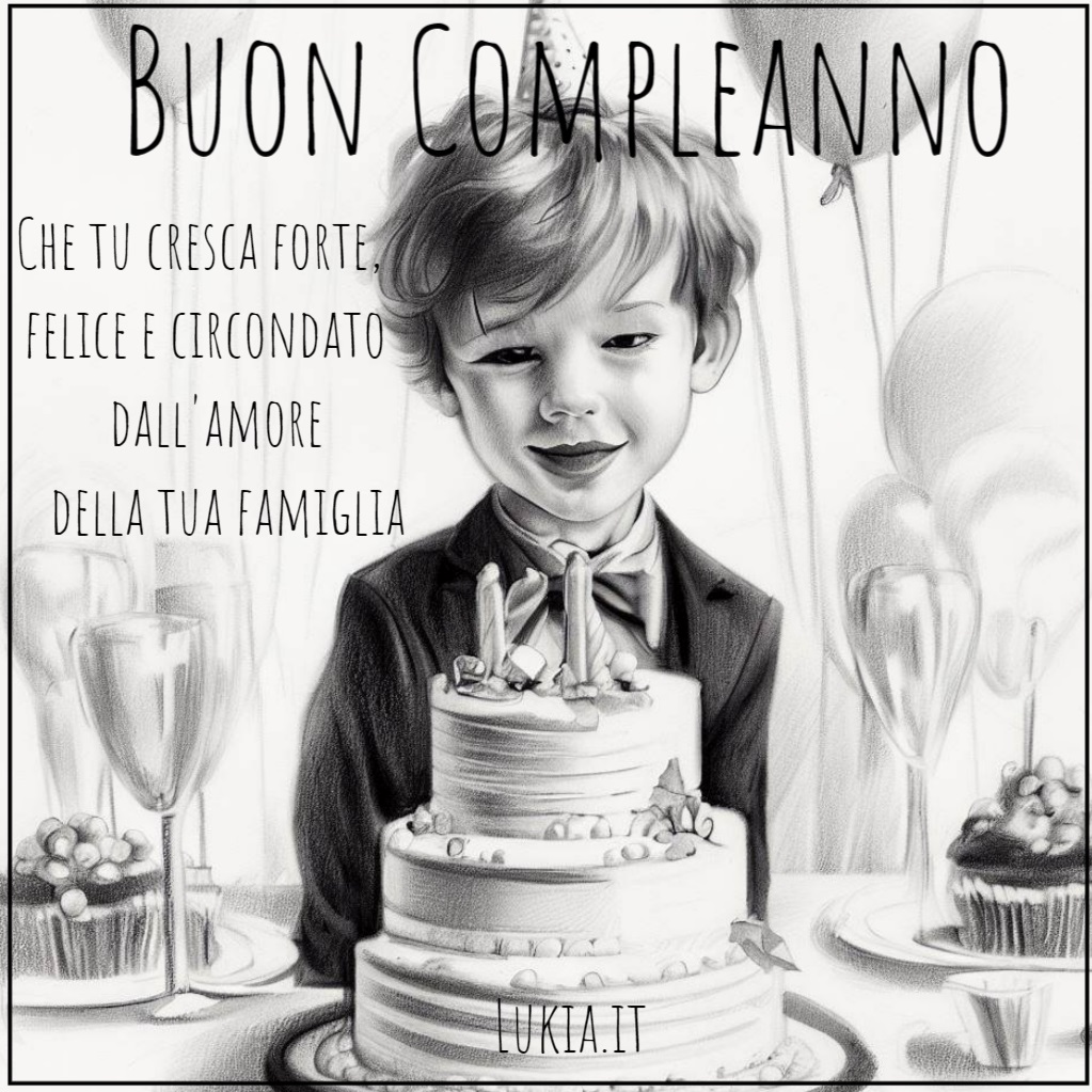 Buon compleanno: cresci forte, felice e circondato da amore