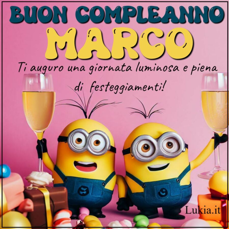 Buon compleanno Marco ti auguro un anno pieno di sorrisi Buon compleanno Marco! Ti auguro un anno pieno di sorrisi, felicit e successo in ogni sfida che affronterai. Che questo giorno speciale sia solo l'inizio di un periodo straordinario nella tua vita. Tanti auguri e che ogni giorno ti regali motivi per sorridere! ??? - Immagini gratis