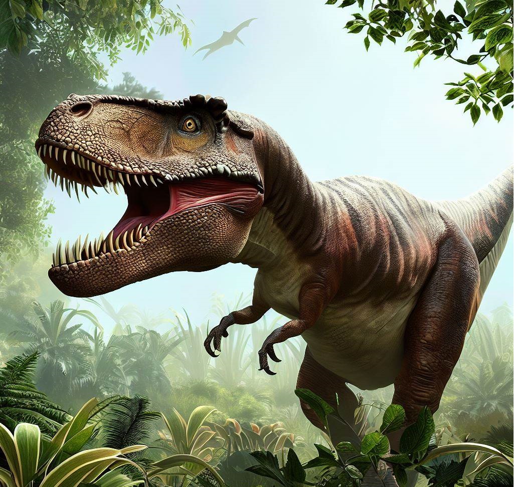 Tirannosauro Rex l'eterno re dei dinosauri l tirannosauro rex, noto anche come T-Rex, è stato uno dei dinosauri più imponenti e temibili che abitavano la Terra milioni di anni fa. Con i suoi enormi artigli e denti affilati, il T-Rex era un predatore feroce e dominante. La sua struttura massiccia e la testa imponente lo rendevano una creatura davvero impressionante.  - Immagini gratis