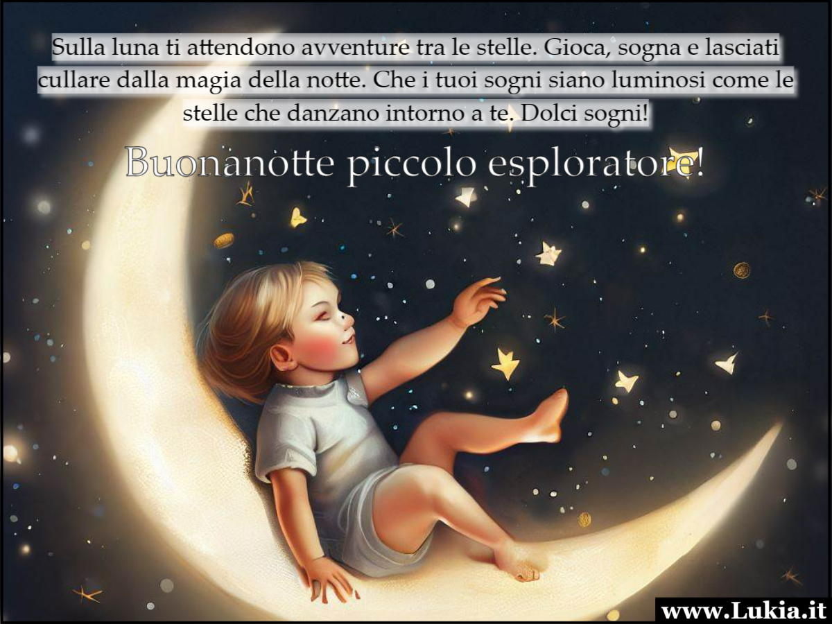 Un viaggio incantato verso la terra dei sogni: immagine buonanotte