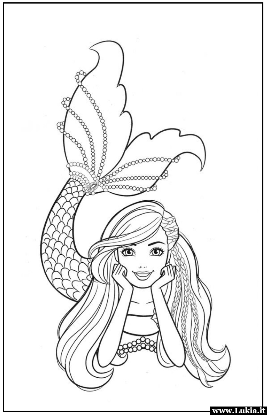 Barbie Sirenetta: un disegno da colorare per le piccole artiste Scopri l'affascinante disegno da colorare di Barbie Sirenetta, con una coda scintillante e un mare pieno di colori! Divertimento e creatività per le piccole artiste! - Immagini gratis