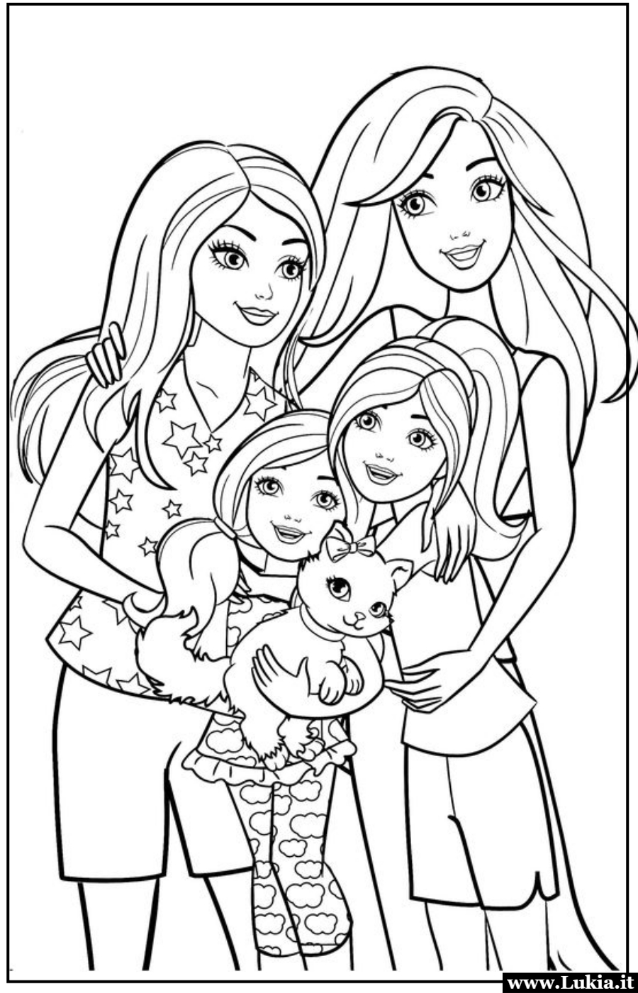 Barbie e le sue sorelle: un disegno da colorare per le piccole famiglie Unisciti a Barbie e le sue sorelle in un dolce disegno da colorare! Rendete uniche le loro personalit con i vostri colori preferiti e scoprite il potere dell'amore familiare attraverso l'arte. - Immagini gratis