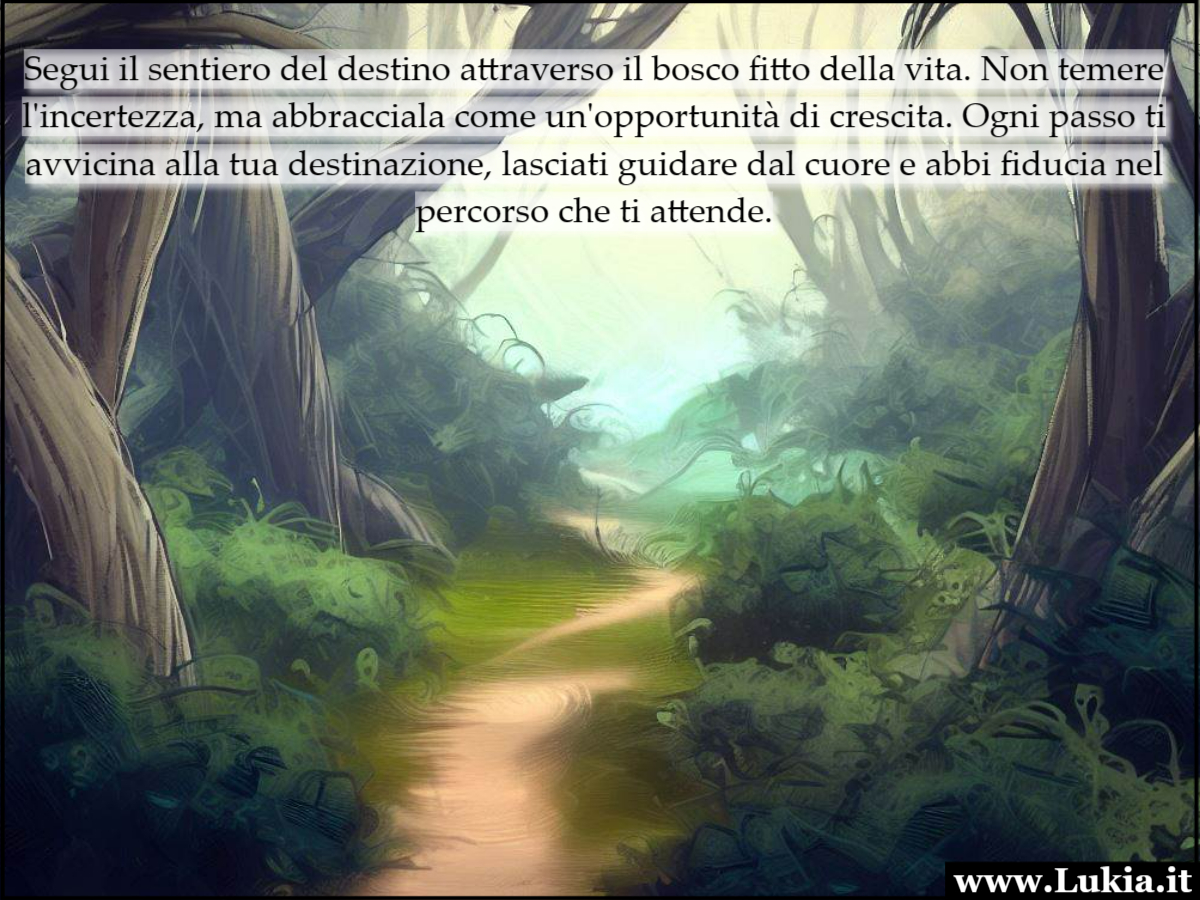 Il sentiero del destino: navigando attraverso il bosco fitto della vita