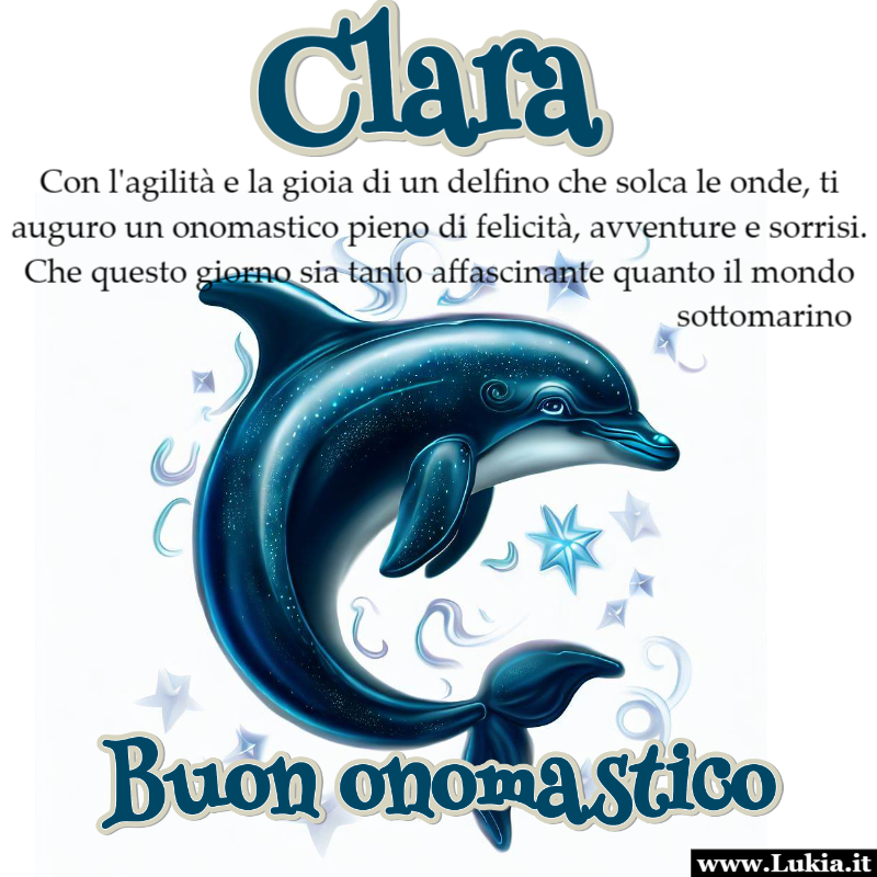 Biglietto di Auguri Buon Onomastico Clara da Stampare Gratis: Un Tuffo nell'Allegria