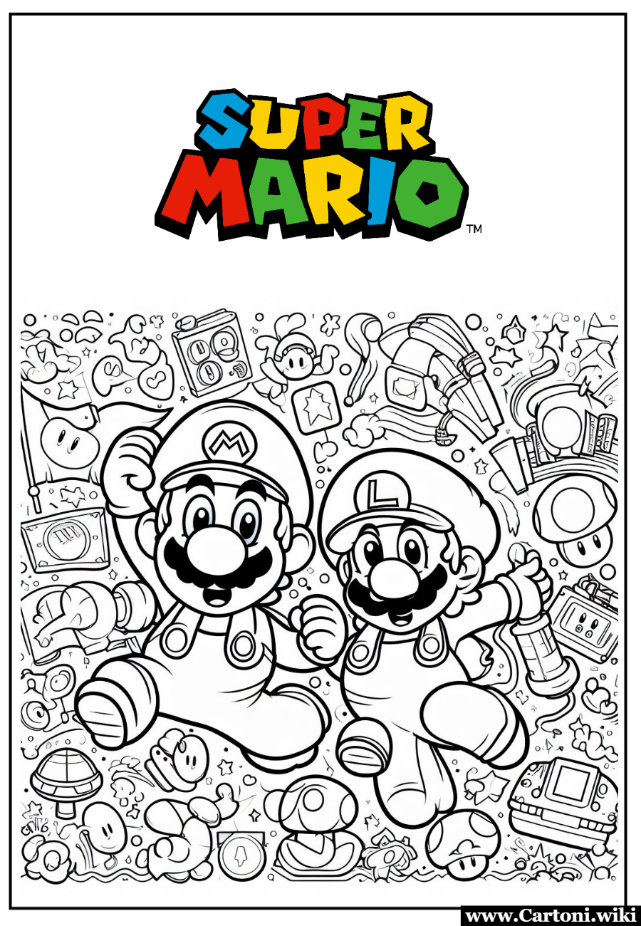 Disegni Super Mario e Luigi da stampare gratis