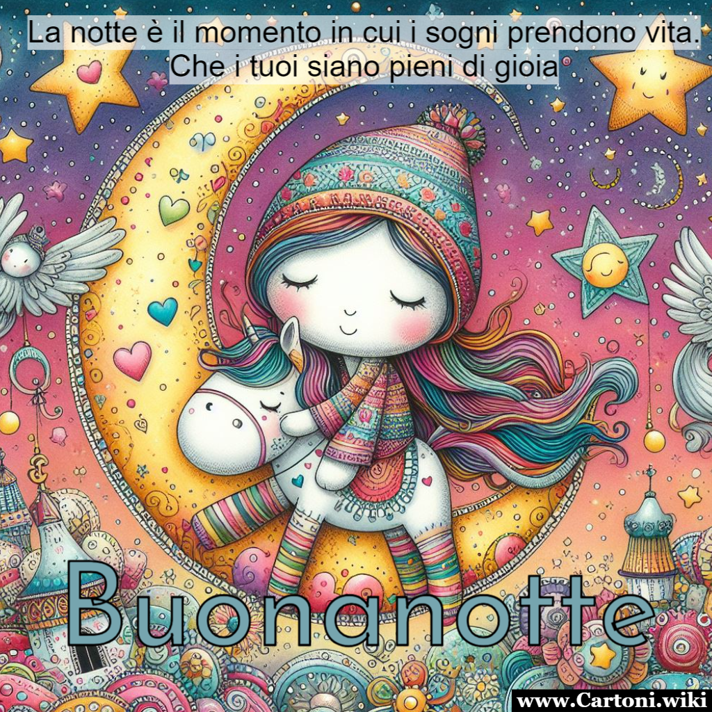 Buonanotte La notte  il momento in cui i sogni prendono vita.