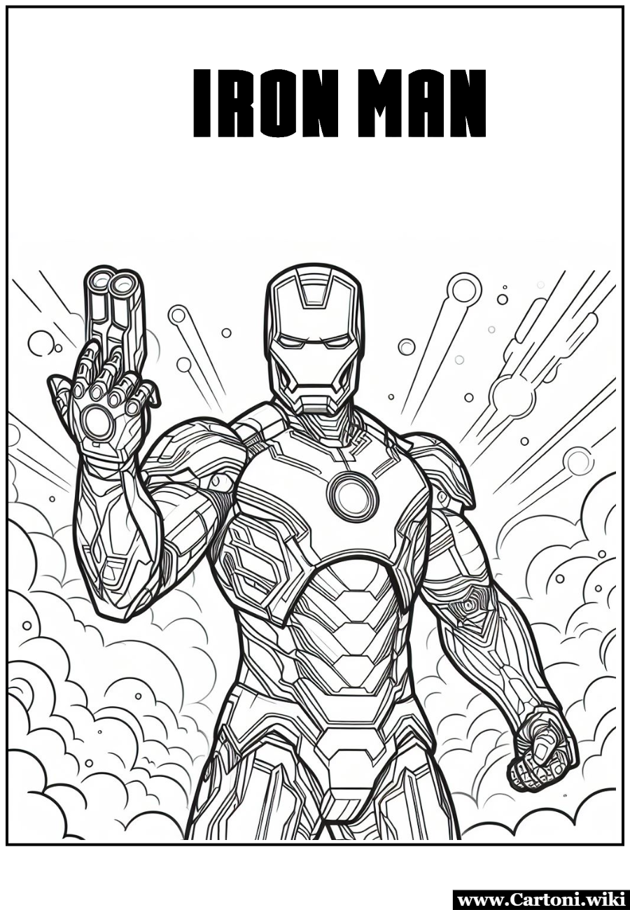 Iron Man da colorare e stampare Iron Man, l'eroe con il cuore di ferro, aspetta che tu porti la tua creatività nella sua storia. Questo articolo ti offre la possibilità di colorare disegni ispirati a Tony Stark e al suo alter ego tecnologico. Sii parte integrante di questa esperienza artistica, dove ogni pennellata è un tributo alla forza e alla determinazione di Iron Man. - Immagini gratis