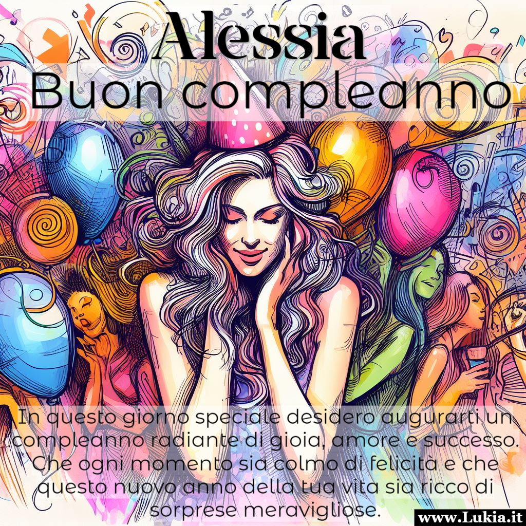 Alessia buon compleanno Alessia buon compleanno immagine da condividere o stampare gratis o da utilizzare per creare un biglietto di auguri da personalizzare. - Immagini gratis