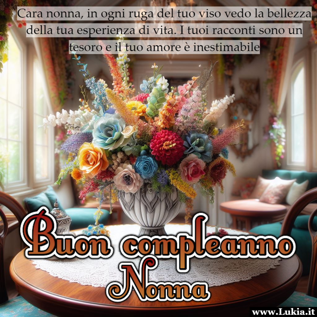 Buon compleanno nonna sei un tesoro inestimabile Immagine buon compleanno nonna da stampare per creare un biglietto di auguri o condividere su WhatsApp - Immagini gratis