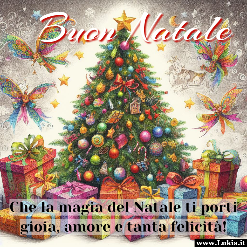 Biglietto d'Auguri di Buon Natale: Condividi la Magia del Natale con Chi Ami Biglietto di auguri di buon Natale da condividere con le persone che ami con la frase 