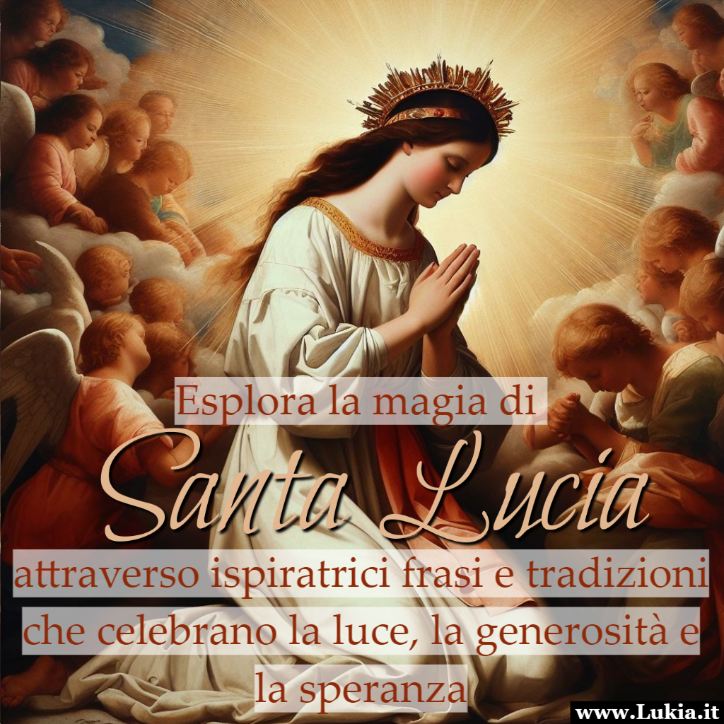 Santa Lucia: illuminare il cuore con frasi di speranza Esplora la magia di Santa Lucia attraverso ispiratrici frasi e tradizioni che celebrano la luce, la generosit e la speranza. Un viaggio nel cuore di una festa che illumina le tenebre con messaggi di gentilezza e solidariet. - Immagini gratis