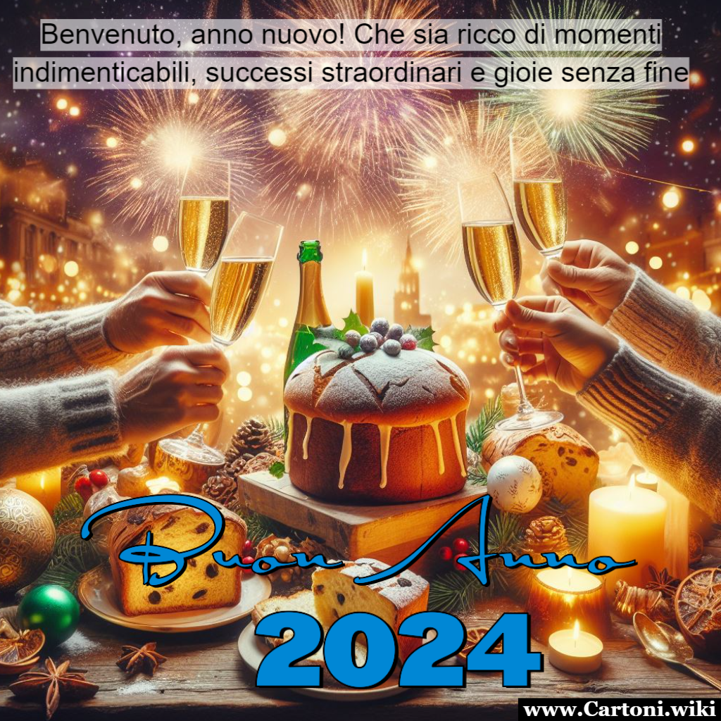 Buon 2024: Una Pagina Bianca per Sogni e Conquiste, Tra Brindisi e Fuochi di Artificio