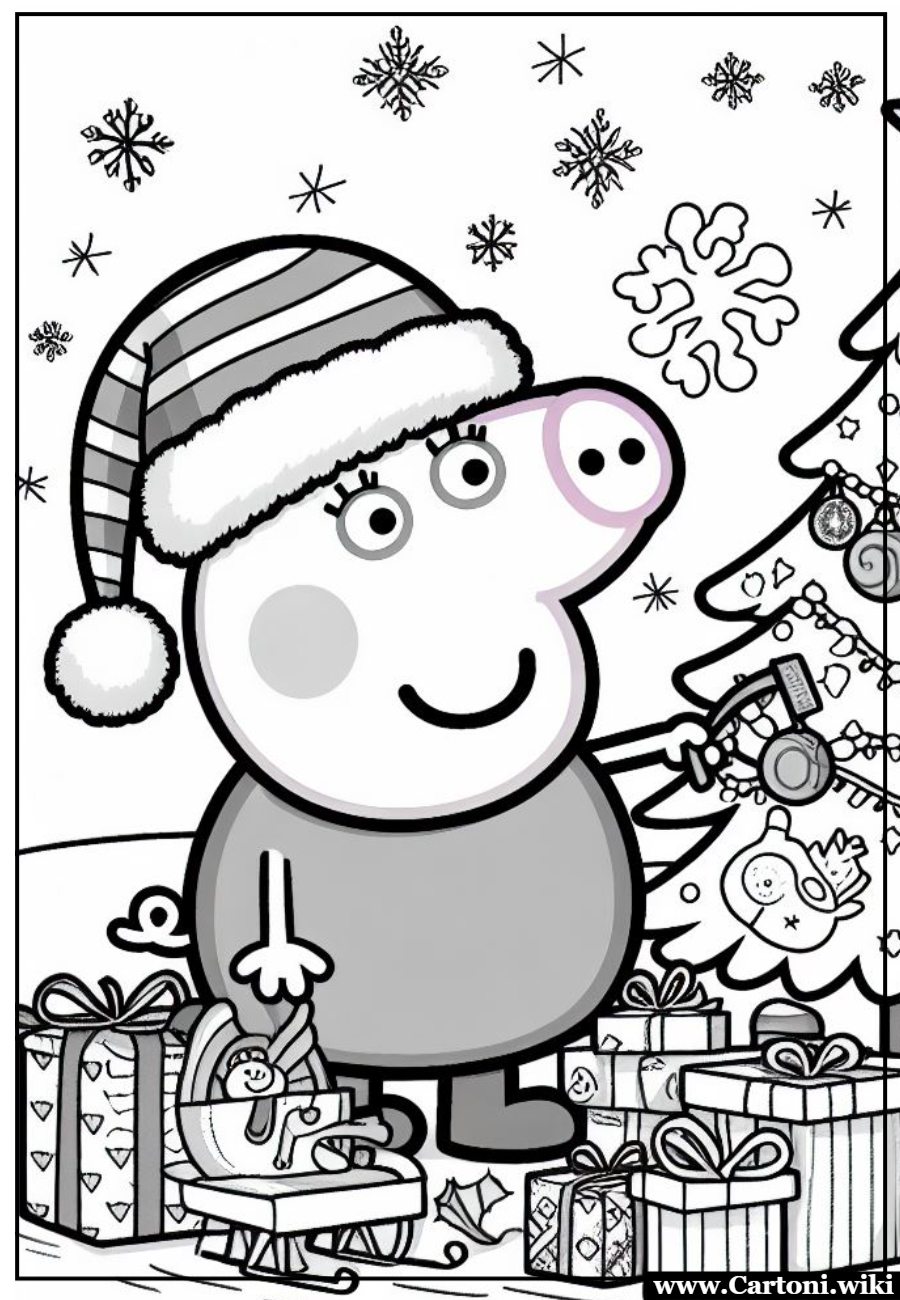 Prepara il Tuo Albero con Peppa Pig: Stampa Gratis e Scatena la Fantasia Entra nell'atmosfera natalizia con Peppa Pig e la sua famiglia! Qui troverai disegni da colorare incantevoli, perfetti per i bambini che amano Peppa. Stampa gratuitamente questi disegni, lascia che i tuoi piccoli esprimano la loro creativit e trasforma il Natale in un'avventura artistica indimenticabile. - Immagini gratis