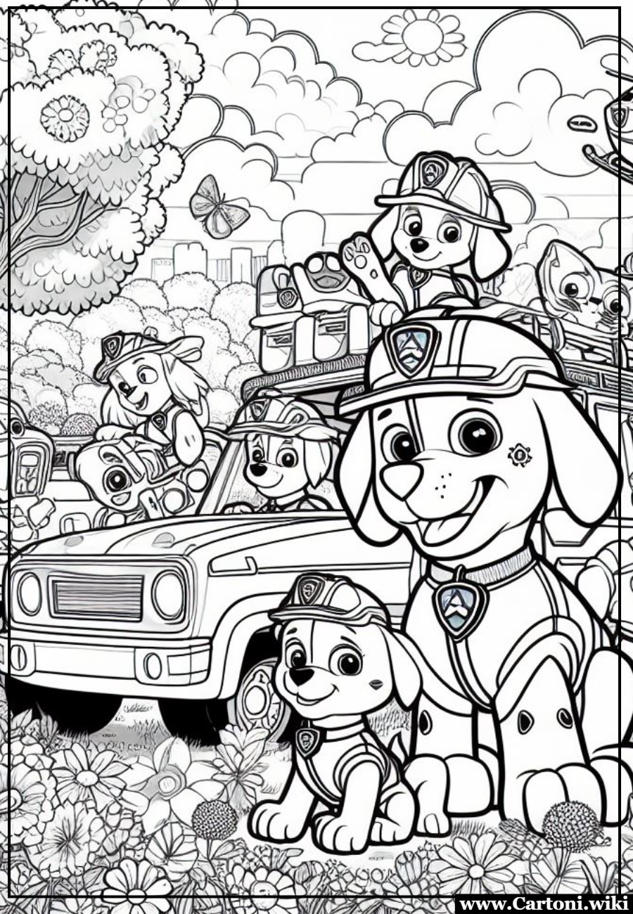 Avventura Colorata con i Cuccioli di Paw Patrol: Scarica e Stampa Gratis! Colora Paw Patrol e stampa gratis queste immagini da proporre ai bambini come attivit per il tempo libero  - Immagini gratis