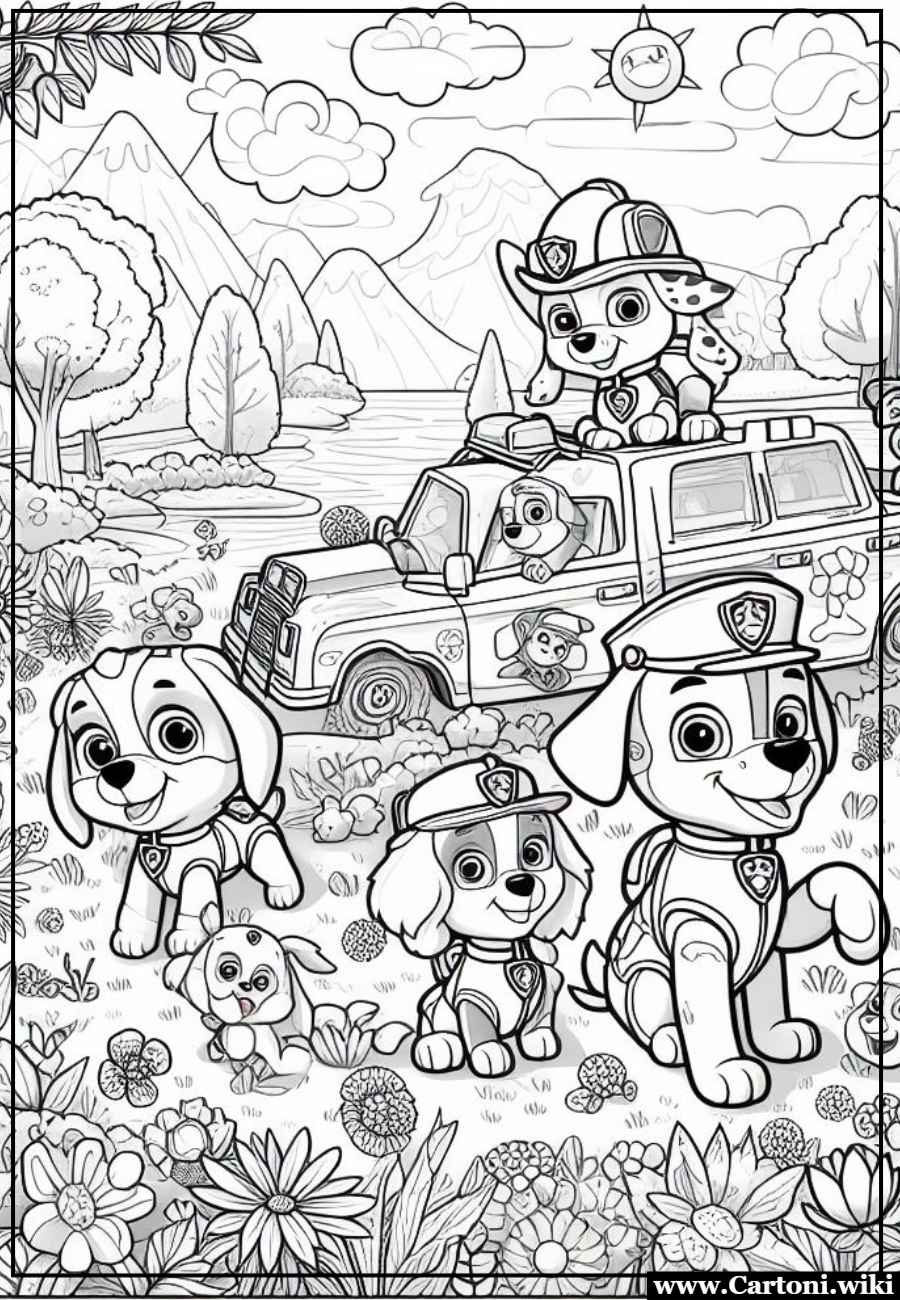 Divertimento Senza Limiti: Paw Patrol in Versione Da Colorare! Colora Paw Patrol stampa queste immagini e disegni e divertiti a colorare le avventure di questi simpatici cuccioli - Immagini gratis