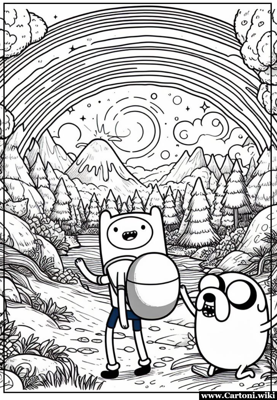 Viaggio nel Regno di Ooo: Disegni da Colorare Gratis di Adventure Time! Colora Adventure Time e tutti i personaggi del cartone animato. Stampa e colora gratis i disegni da colorare di tutti i personaggi - Immagini gratis