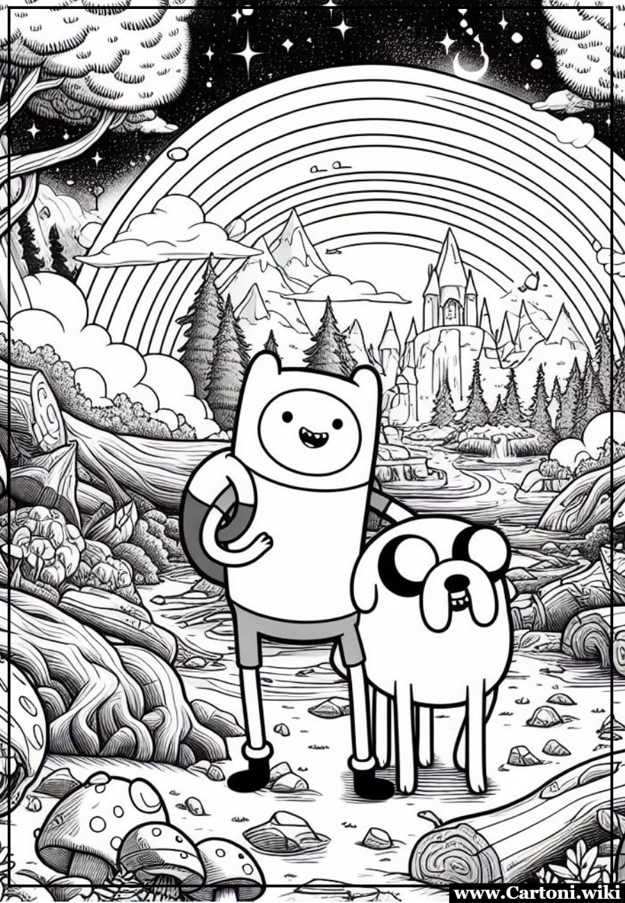 Colora l'Avventura: Disegni da Stampare con Adventure Time! Immagini da colorare Adventure Time da stampare e colorare gratis per tutti gli amanti dei personaggi di questo cartone animato - Immagini gratis
