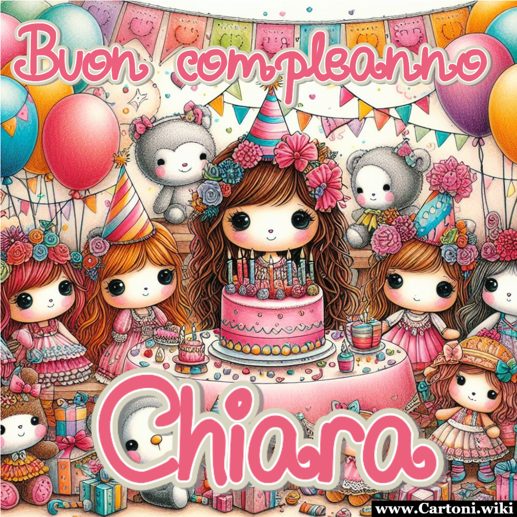 Un Mondo di Dolcezza: Il Biglietto di Auguri per la cara Chiara
