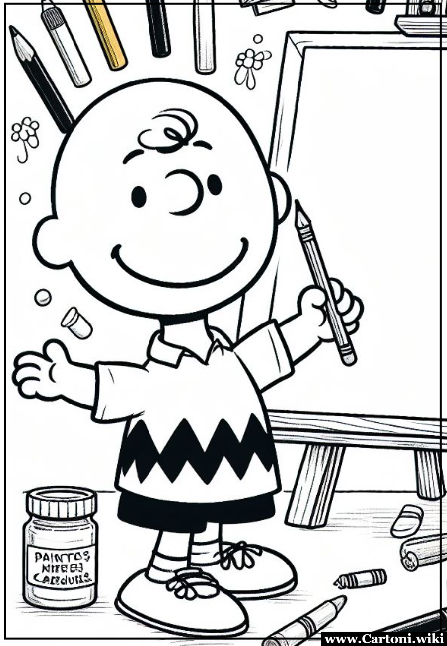 Disegni da colorare di Charlie Brown dei Peanuts Se c' una cosa che i bambini amano pi del leggere le avventure di Peanuts,  sicuramente interagire con i loro personaggi preferiti attraverso l'arte e il colore. In questo articolo, ti offriamo un'opportunit unica per coinvolgere i tuoi piccoli artisti in un'attivit divertente e creativa: un disegno da colorare di Charlie Brown mentre si diverte a colorare su una lavagna. Stampate il disegno e preparatevi per un pomeriggio di puro divertimento artistico! - Immagini gratis