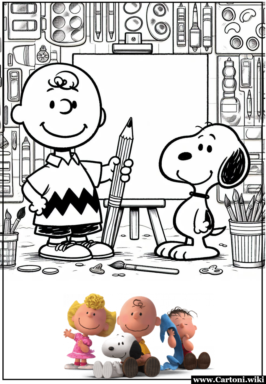 Colora Charlie Brown e Snoopy Benvenuti nel meraviglioso mondo di Peanuts, dove la gioia, l'amicizia e l'avventura prendono vita attraverso i tratti magici di Charles M. Schulz. In questa avventura artistica, vi invitiamo a immergervi nell'universo affettuoso e divertente di due personaggi iconici: Charlie Brown e il suo fedele amico Snoopy. Il disegno da colorare che vi presentiamo  una finestra aperta su un mondo di possibilit creative. Preparate i vostri strumenti colorati, perch Charlie Brown e Snoopy sono pronti a prendere vita con i vostri colori unici! - Immagini gratis