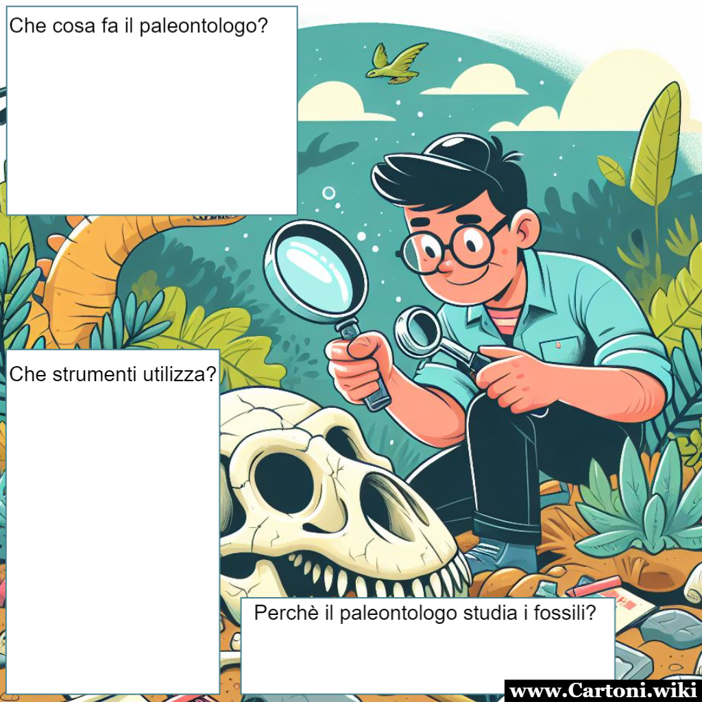 Rispondi alle domande sul paleontologo Esercizio sulla figura del paleontologo da far eseguire ai bambini di terza elementare che si affacciano per la prima volta a questo mondo - Immagini gratis