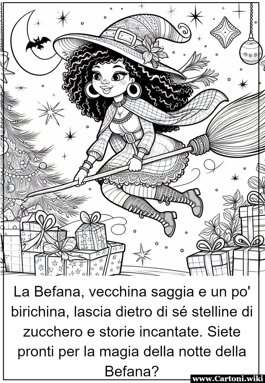 Colora la Befana: scegli stampa e buon divertimento! Benvenuti al magico mondo dei disegni da colorare della Befana! Scarica, stampa e colora queste immagini affascinanti per vivere la festa con un tocco di creativit - Immagini gratis