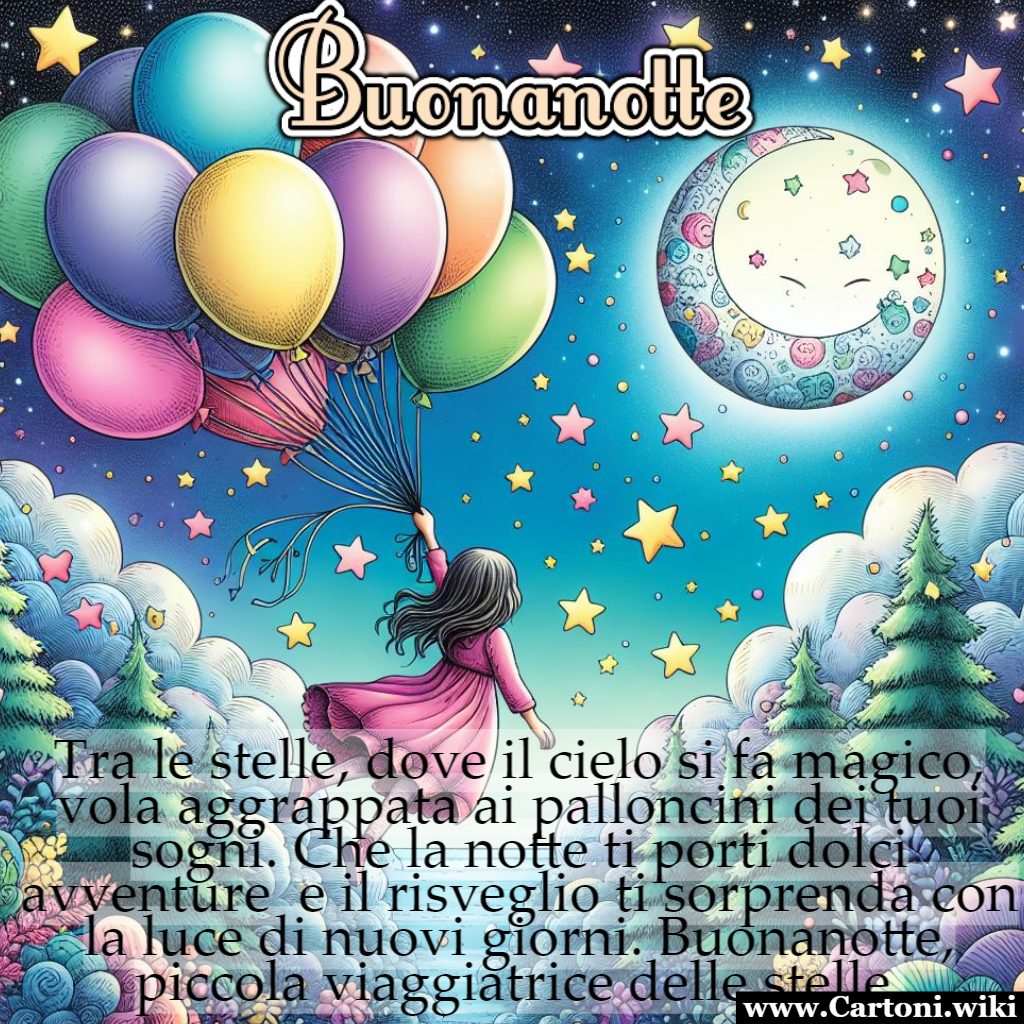 Buonanotte piccola viaggiatrice tra le stelle Buonanotte a tutti i sognatori e alle piccole viaggiatrici delle stelle. Immagine buonanotte. - Immagini gratis