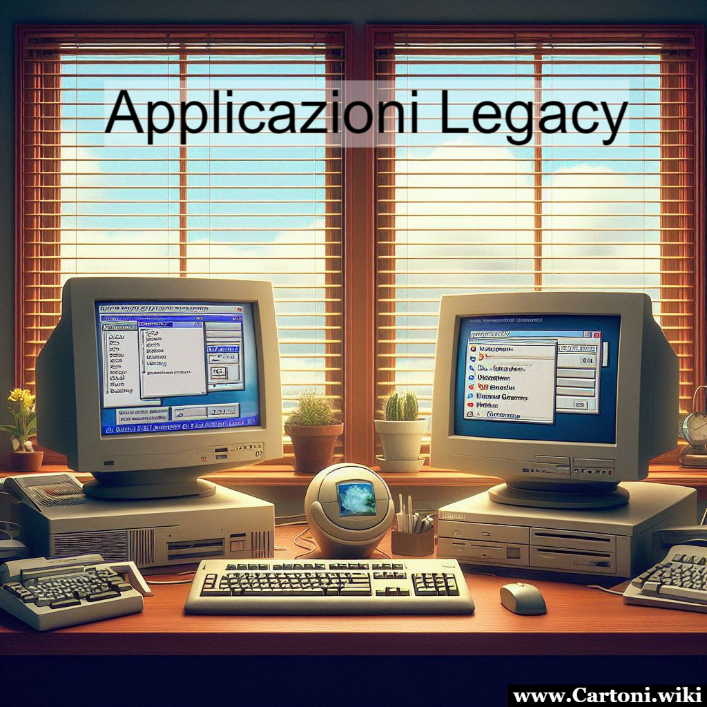 Applicazioni legacy: che cosa sono? Applicazioni legacy: vecchio software vitale, progettato su piattaforme obsolete, necessita di strategie specializzate per l'adattamento alle moderne infrastrutture informatiche. - Immagini gratis