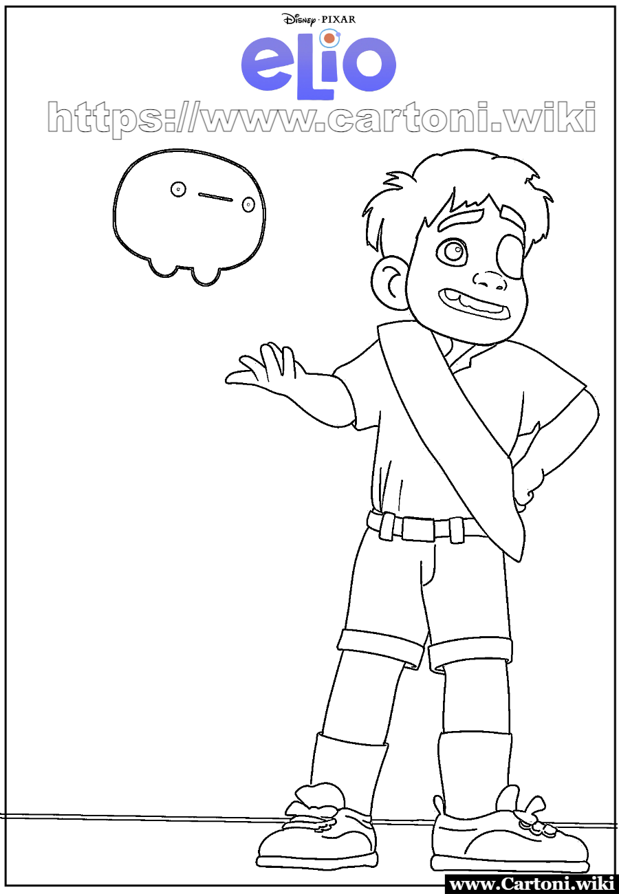 Elio disegno da coloarare del film Disney Pixar