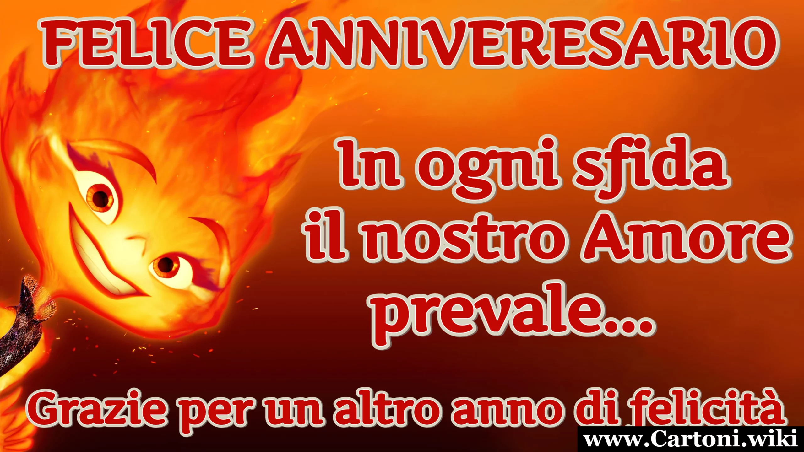 Felice anniversario con dedica speciale