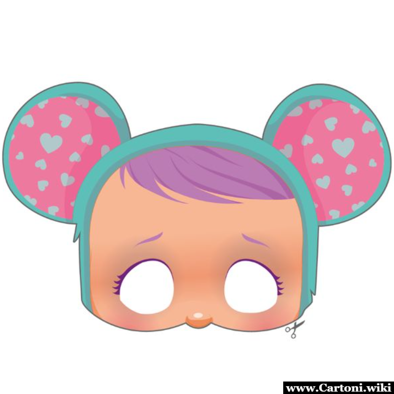 Maschera topolina basata sui Cry Babies Maschera Cry Babies di un simpatico topolino che sar sicuramente gradita ai bambini che amano questa linea di bambole. - Immagini gratis