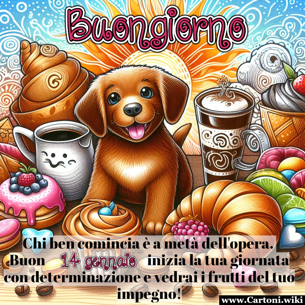 Buongiorno 14 gennaio Il 14 gennaio  un nuovo inizio, un'opportunit di mettere in pratica il proverbio 