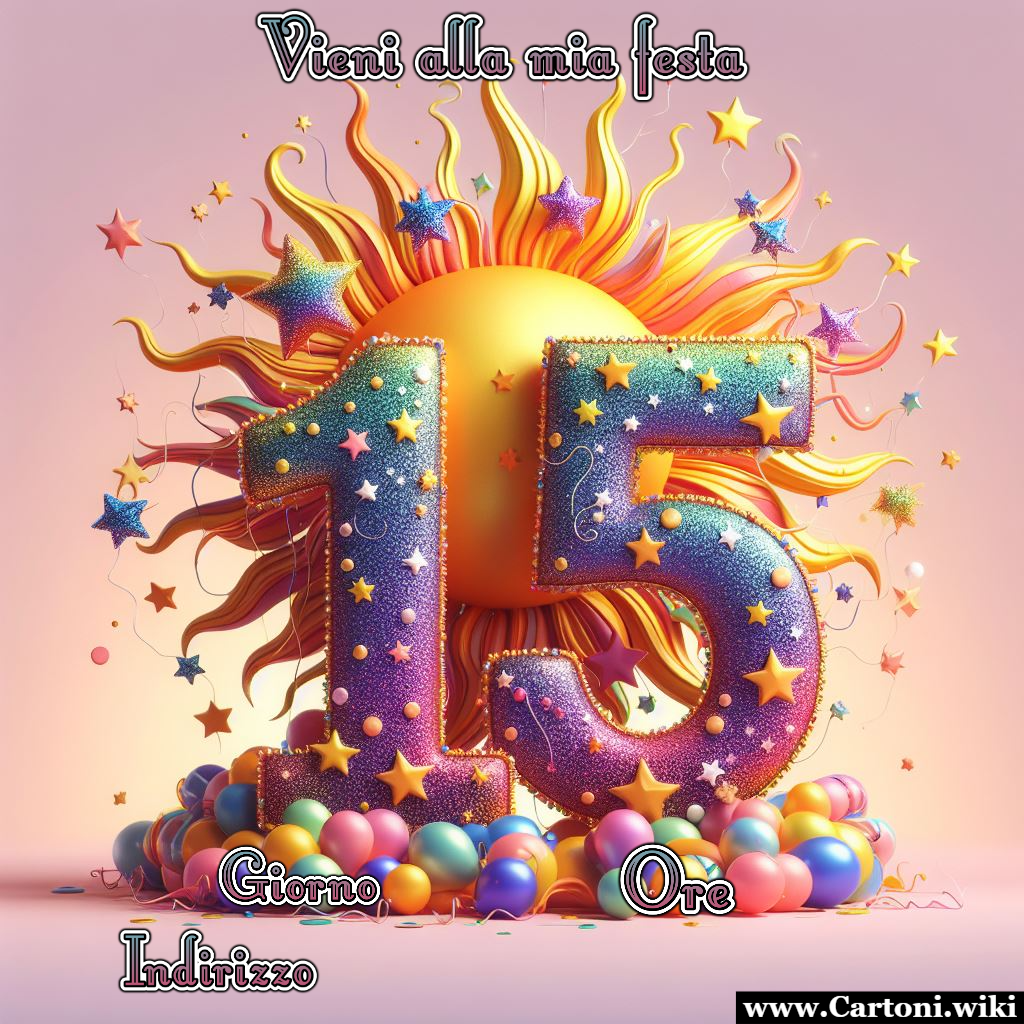 Invito Personalizzato per il Tuo 15 Compleanno: Crea e Stampa Gratis! Creare e stampare il tuo invito personalizzato per il 15 compleanno  un modo fantastico per iniziare a festeggiare in grande stile. Sii creativo, divertiti e condividi con i tuoi amici questo invito unico che render la tua festa ancora pi speciale! Buon compleanno! - Immagini gratis