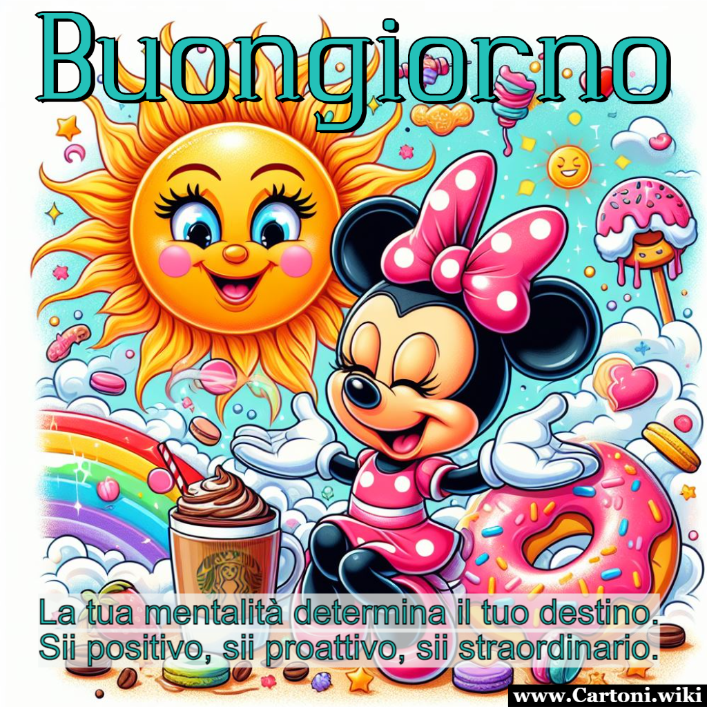 Buongiorno la tua mentalit  la chiave del tuo destino Immagini,Immagini buongiorno,Immagini Facebook,Immagini WhatsApp,Topolina (Minnie Mouse)