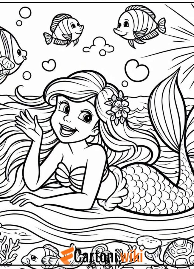 Immagini la sirenetta da stampare e colorare. Disegni da colorare principesse disney